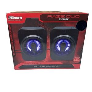 2Boom Raze Duo LED Wired USB Stereo Gaming Speakers LED Color Changing GSP190K